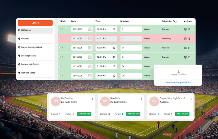 GIU Time Slot and Venue – Schedule Football Practices and Matches