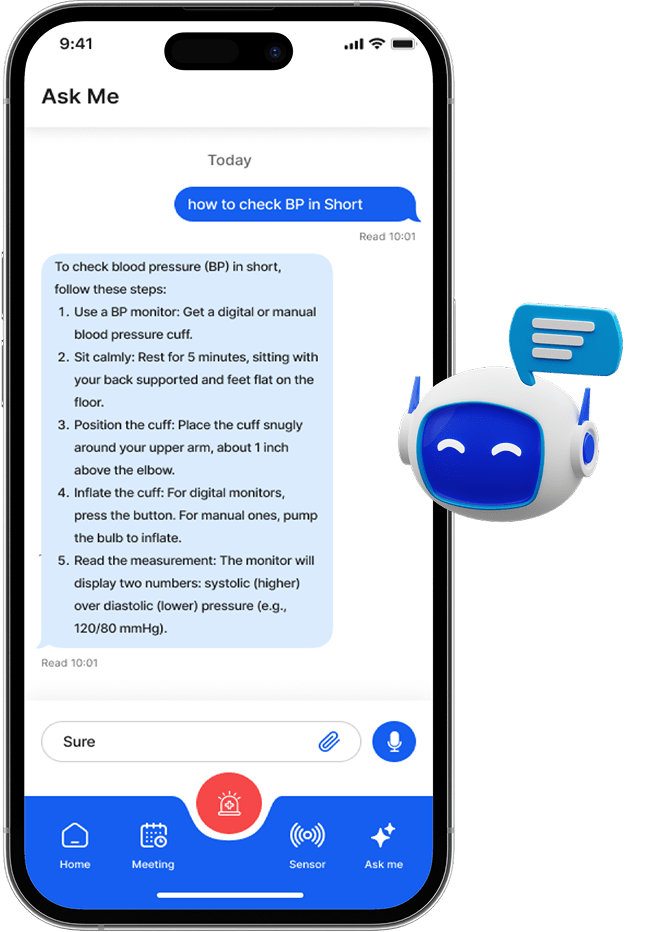 KaireAI medication reminder feature on mobile app